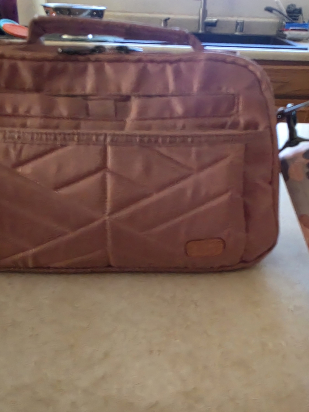 Lug Scoop Crossbody Rose Pink with Camo Strap